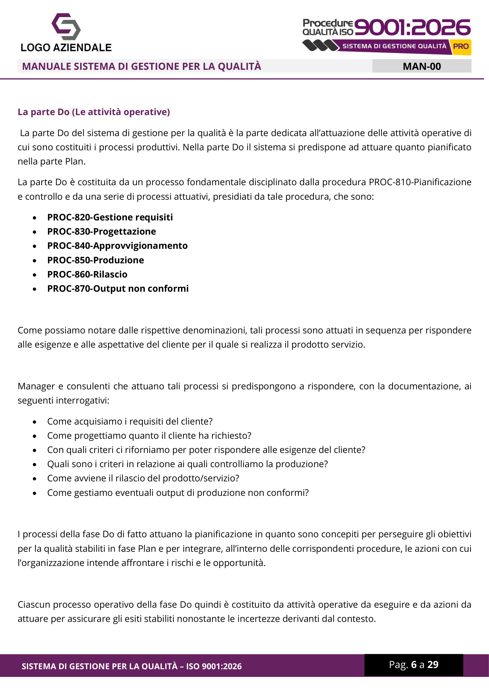 Anteprima Manuale – Do del Kit ISO 9001:2026
